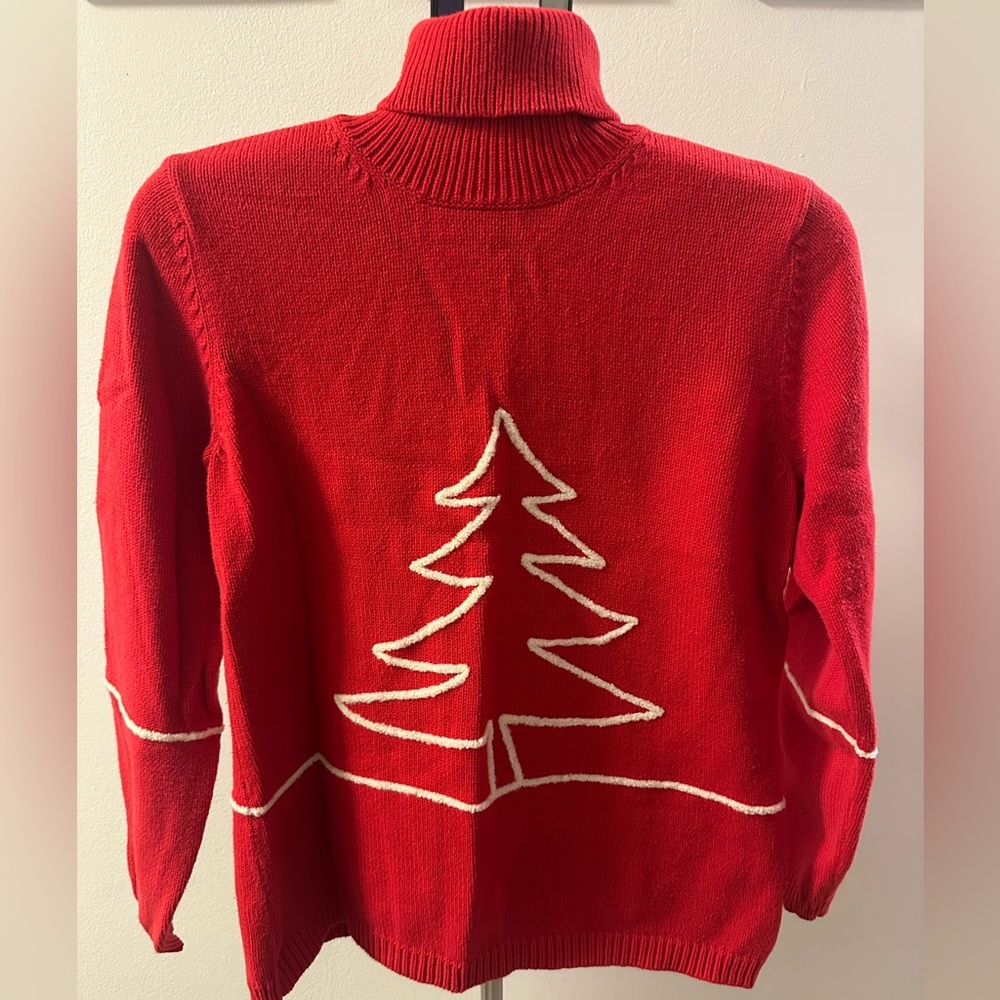 Vintage Liz Claiborne Red Knit Christmas Sweater